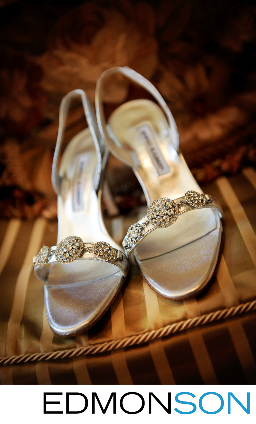 Diamond Wedding Shoes Dazzle Guests At Dallas Arboretum