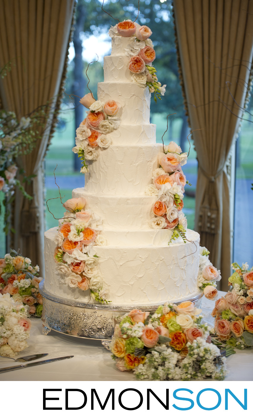 Wedding Cake At Brook Hollow Reception