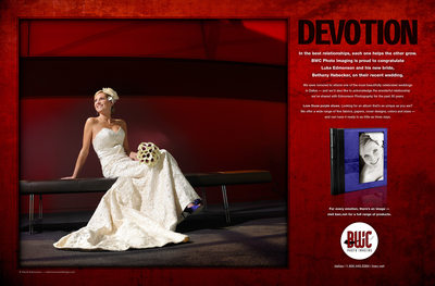 Bridal Portrait At Winspear Featured In BWC Two Page Ad