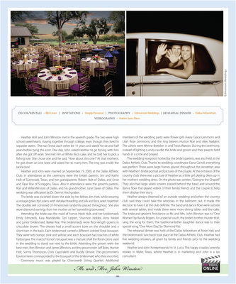 Dallas Athletic Club Wedding Reception Magazine Feature