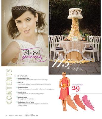 Brides of North Texas Magazine Content Page