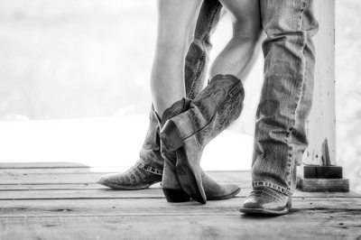 Cowboy Boots Engagement Photo Tells Their Story