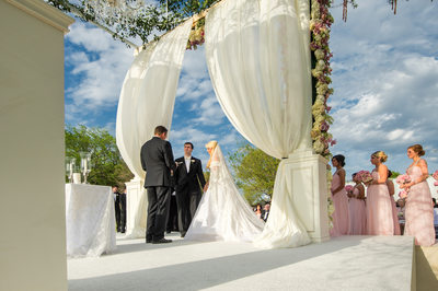 Grand Custom Altar For Outdoor Texas Estate Wedding