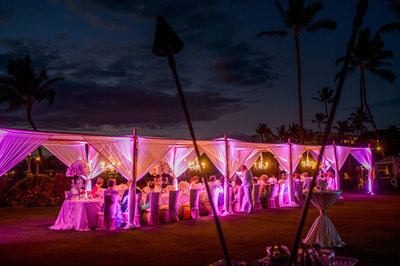 Perfect Four Seasons Maui Outdoor Wedding Reception