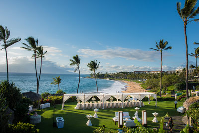 Beach Wedding Reception At Four Seasons Maui