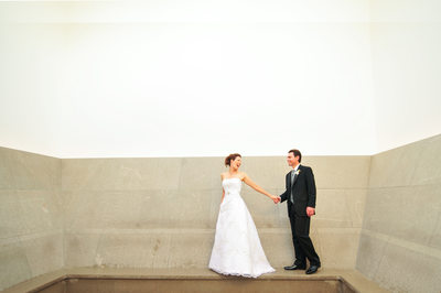 Dallas Nasher Sculpture Center Wedding Couple