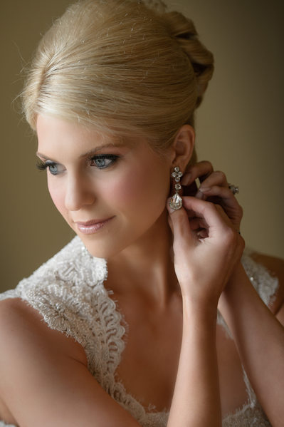 Gorgeous Bride Adjusts Earring At Four Season Dallas