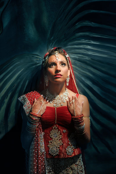 Quick Portrait Of Indian Bride Before Walking Aisle