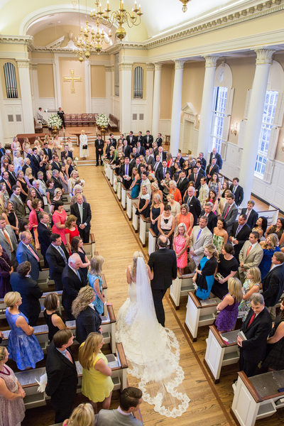 Grand Entrance To Wedding At SMU Perkins Chapel