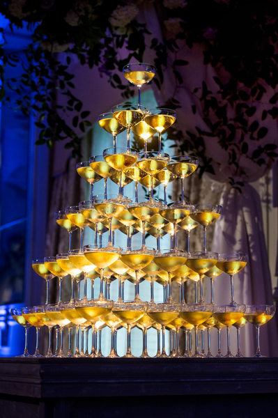 Spectacular Champagne Wedding Tower