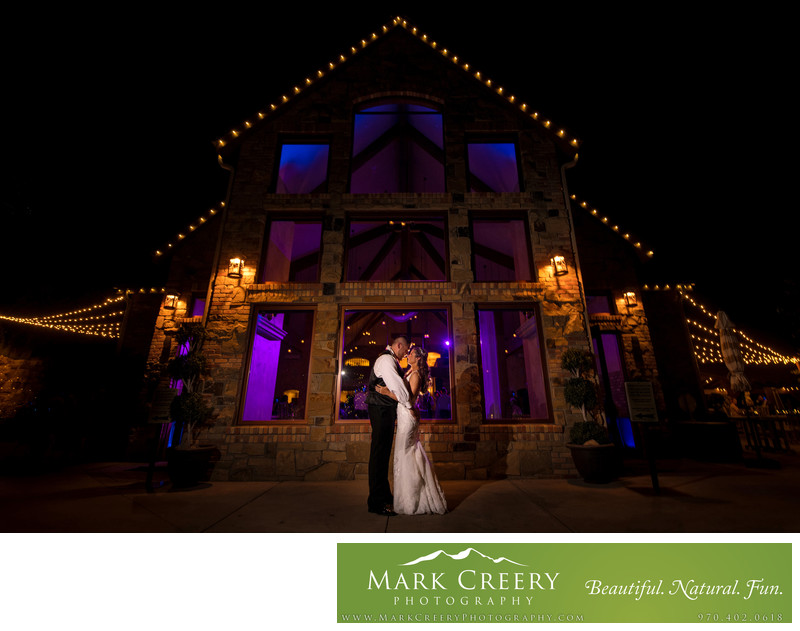 Bride & Groom portrait at Della Terra Mountain Chateau wedding in Estes Park