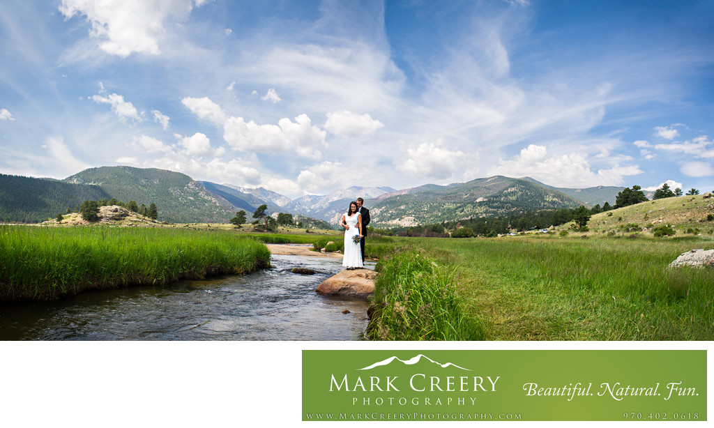 Moraine Park wedding photo panorama