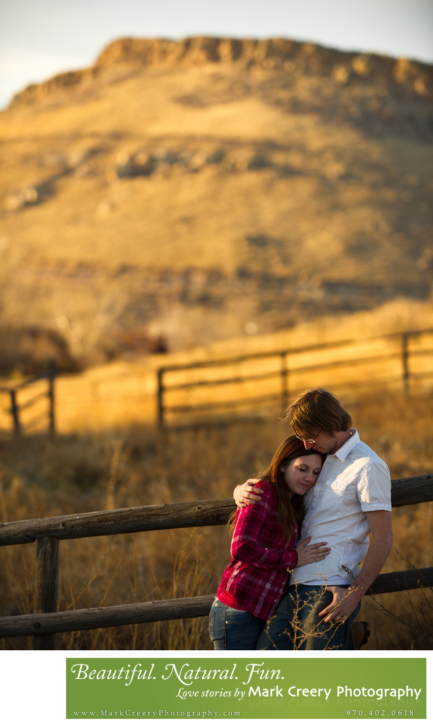 Country engagement photos in Colorado