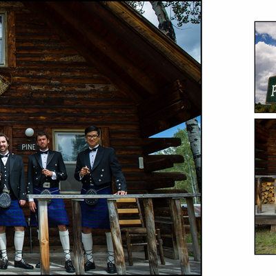 Groomsmen In Kilts At Perry Mansfield Wedding Colorado Wedding