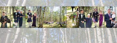 Ceremony in aspen grove at Perry Mansfield wedding