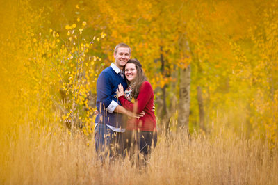 Fall engagement portrait Estes Park Colorado