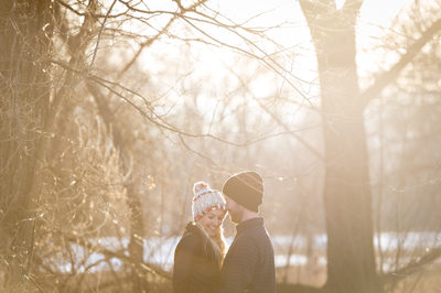 Winter engagement photos in Fort Collins