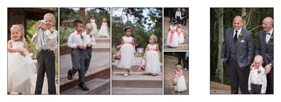 Cute flower girls and page boys at Wild Basin Lodge