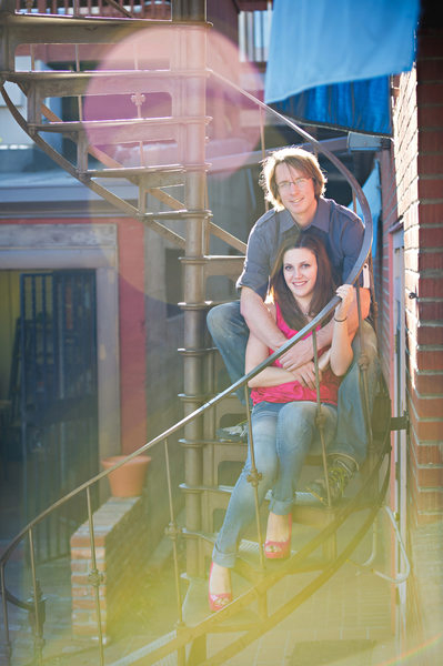 Old Town Fort Collins engagement photography