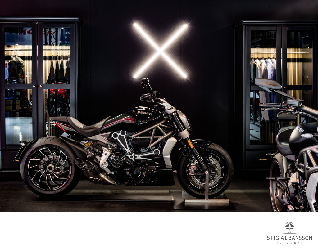 Fotografering monter - Ducati på Motorcykel-mässan
