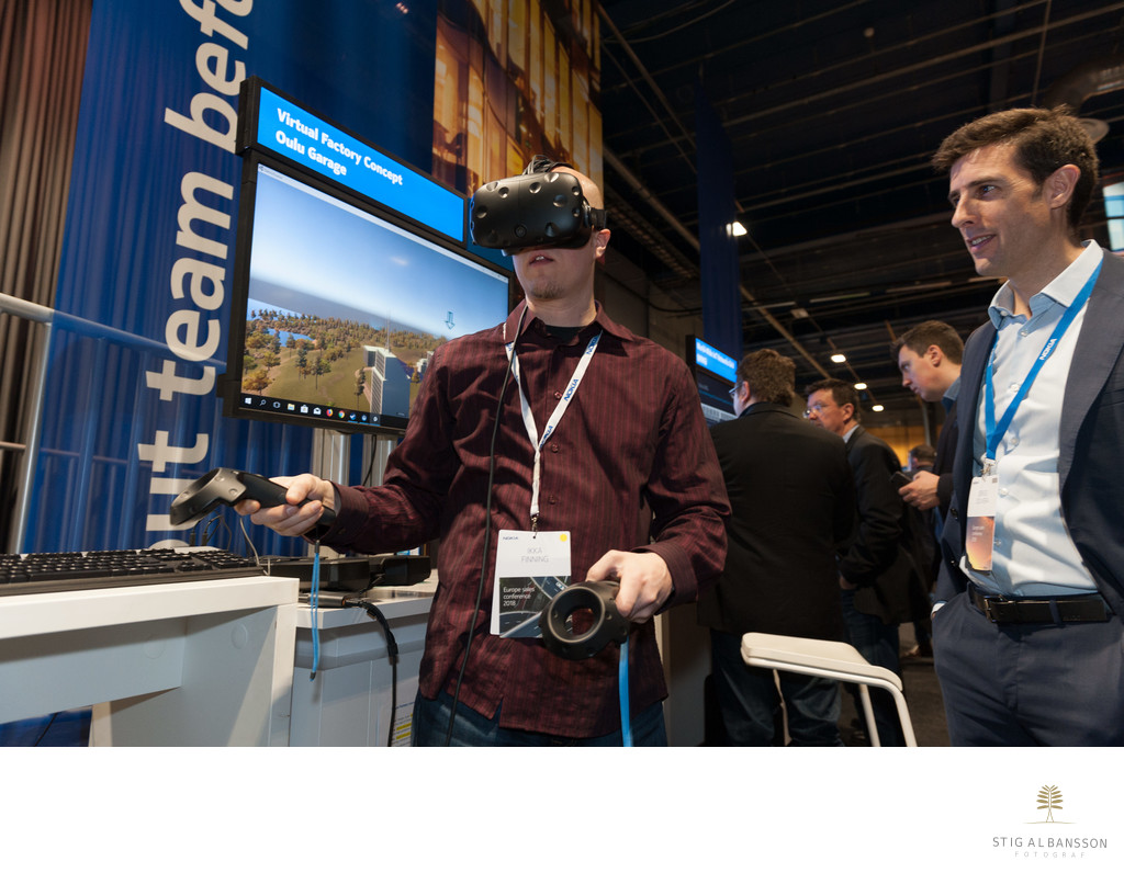 VR-visning på Nokias säljkonferens