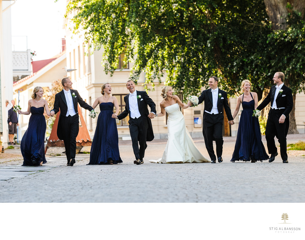 Bröllopsfotografering på Marstrand