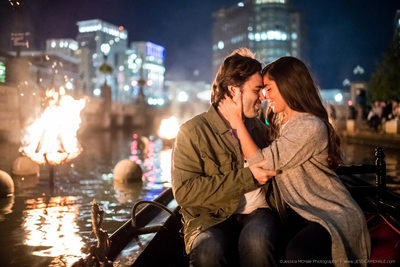 Waterfire Providence Engagement Session