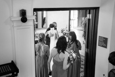 Candid wedding moments at the Connors Center