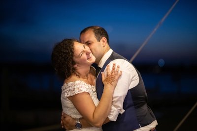 After dark wedding photography