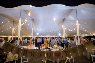 Herreshoff Maritime Museum tented wedding reception