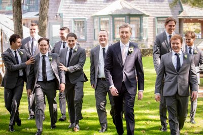 Candid groomsmen photos