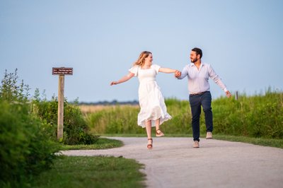 fun newport engagement photos