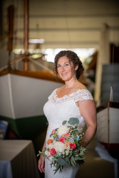 bride at Herreshoff Maritime Museum