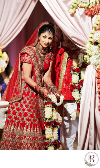 Bride and Groom at the Indian Wedding Garlands or Jaimala Ceremony Stock  Image - Image of nuptials, ceremony: 133555853