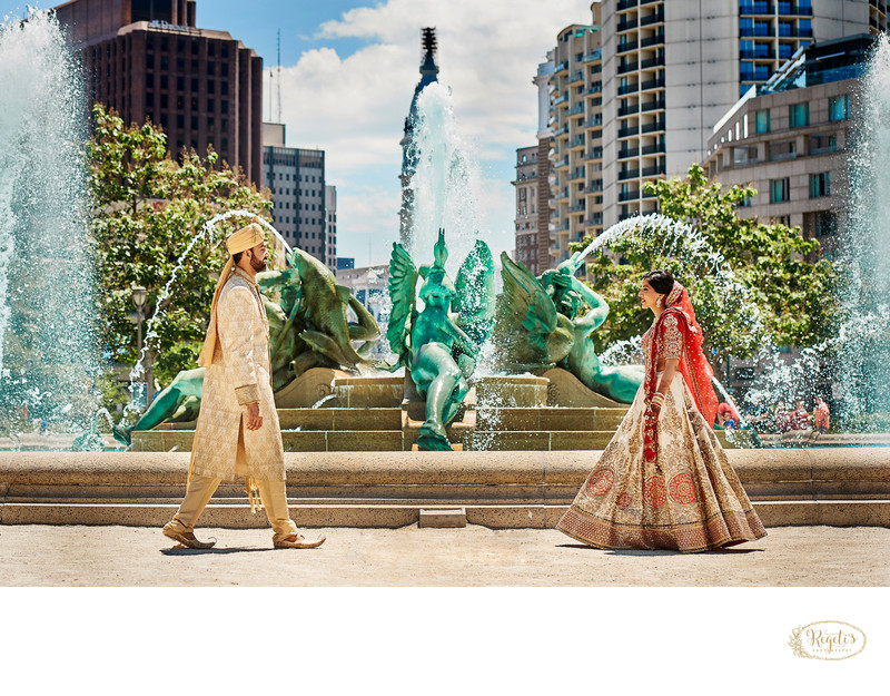 Bride and Groom, Swann Memorial Fountain