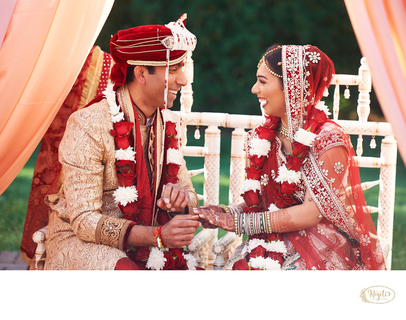 Indian Bride and Groom Ring Exchange Ceremony