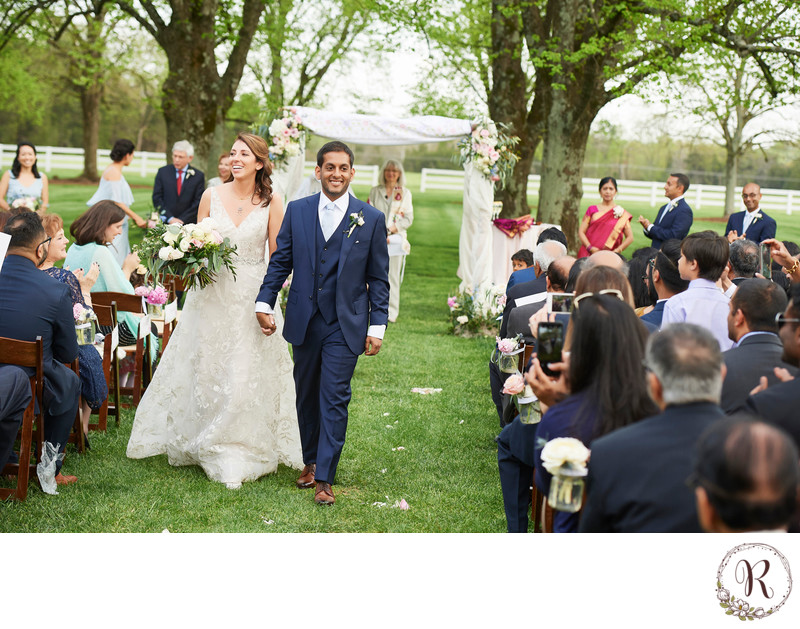 Wedding Exit at Castle Hill Cider