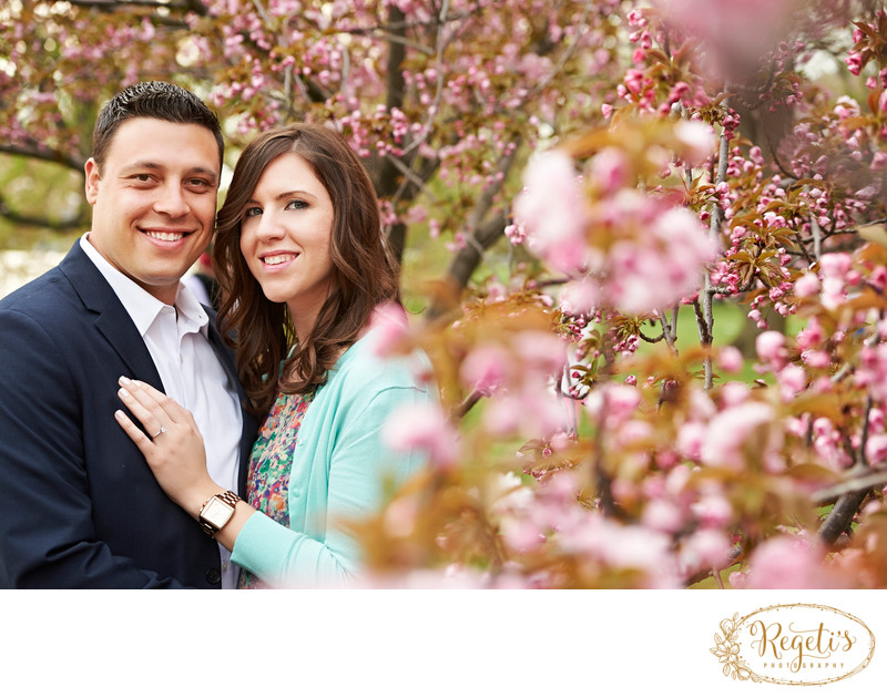 Engagement Session by Cherry Blossoms