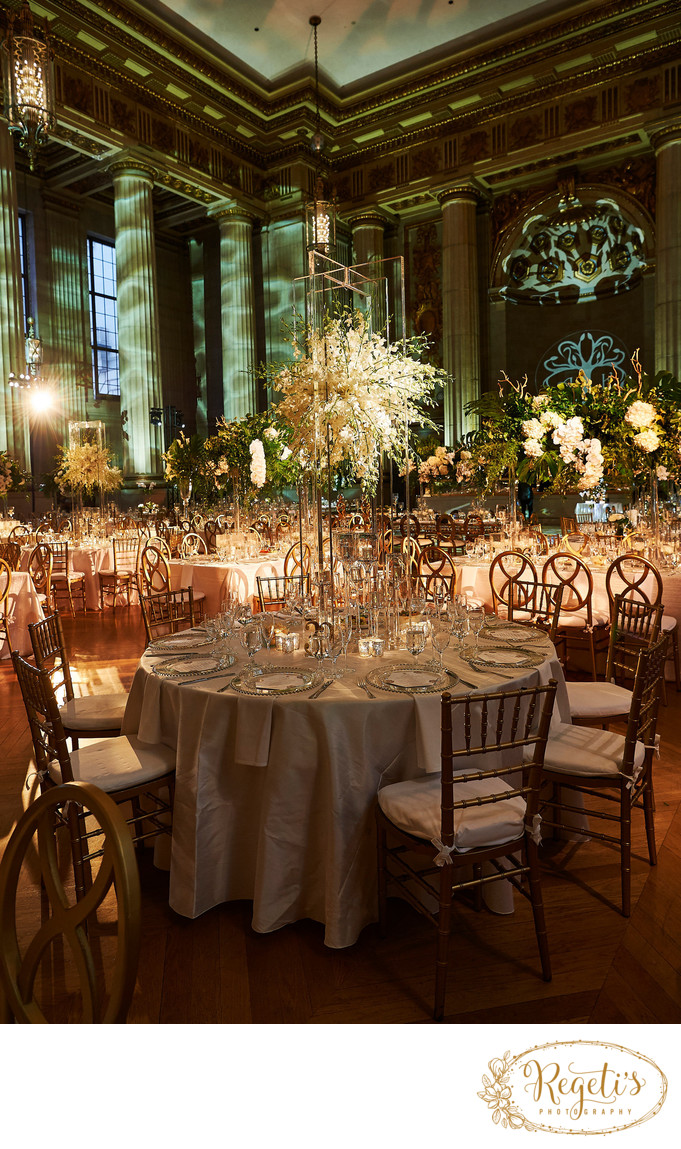 Table Arrangement At South Asian Wedding Reception South Asian