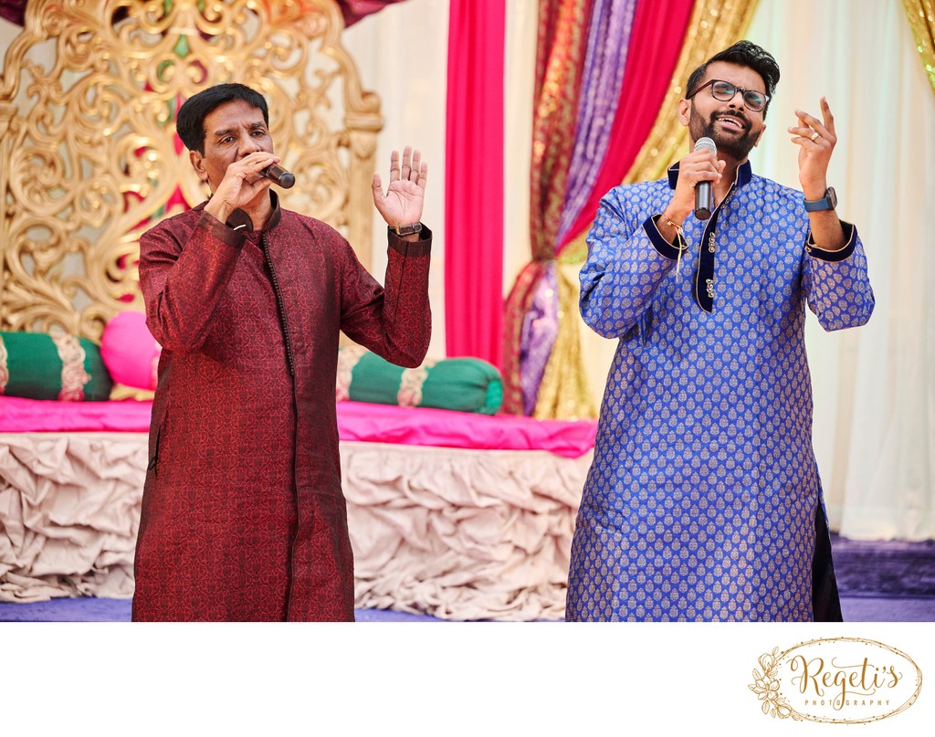 Dad and Son performing at Sangeet