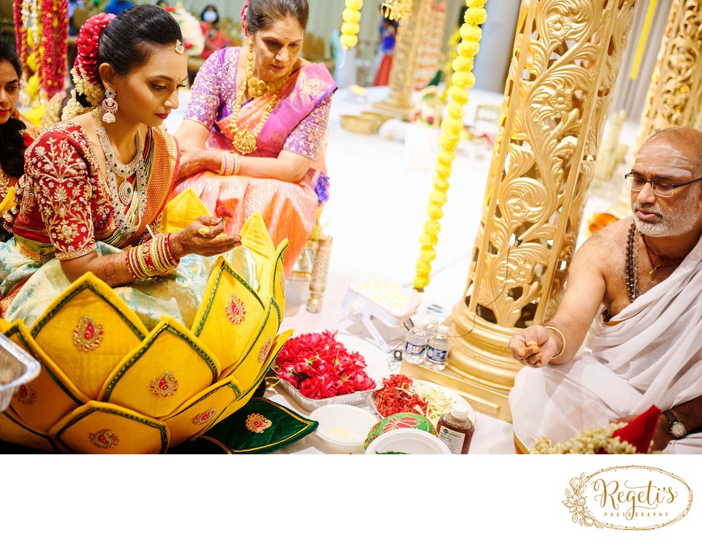 Hinduja and Adi’s Traditional Indian Hindu Wedding with Telugu and Tamil Traditions.