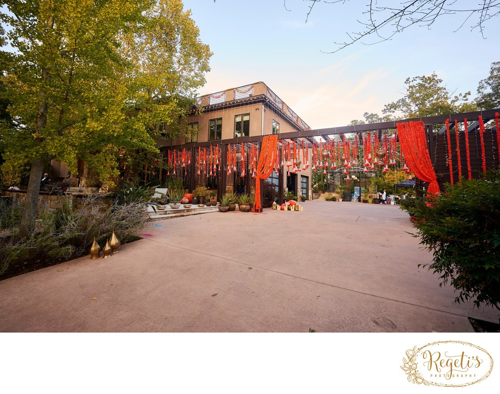 Wedding mehndi event celebrations and ceremony at bride’s private residence in Charlottesville, Virginia