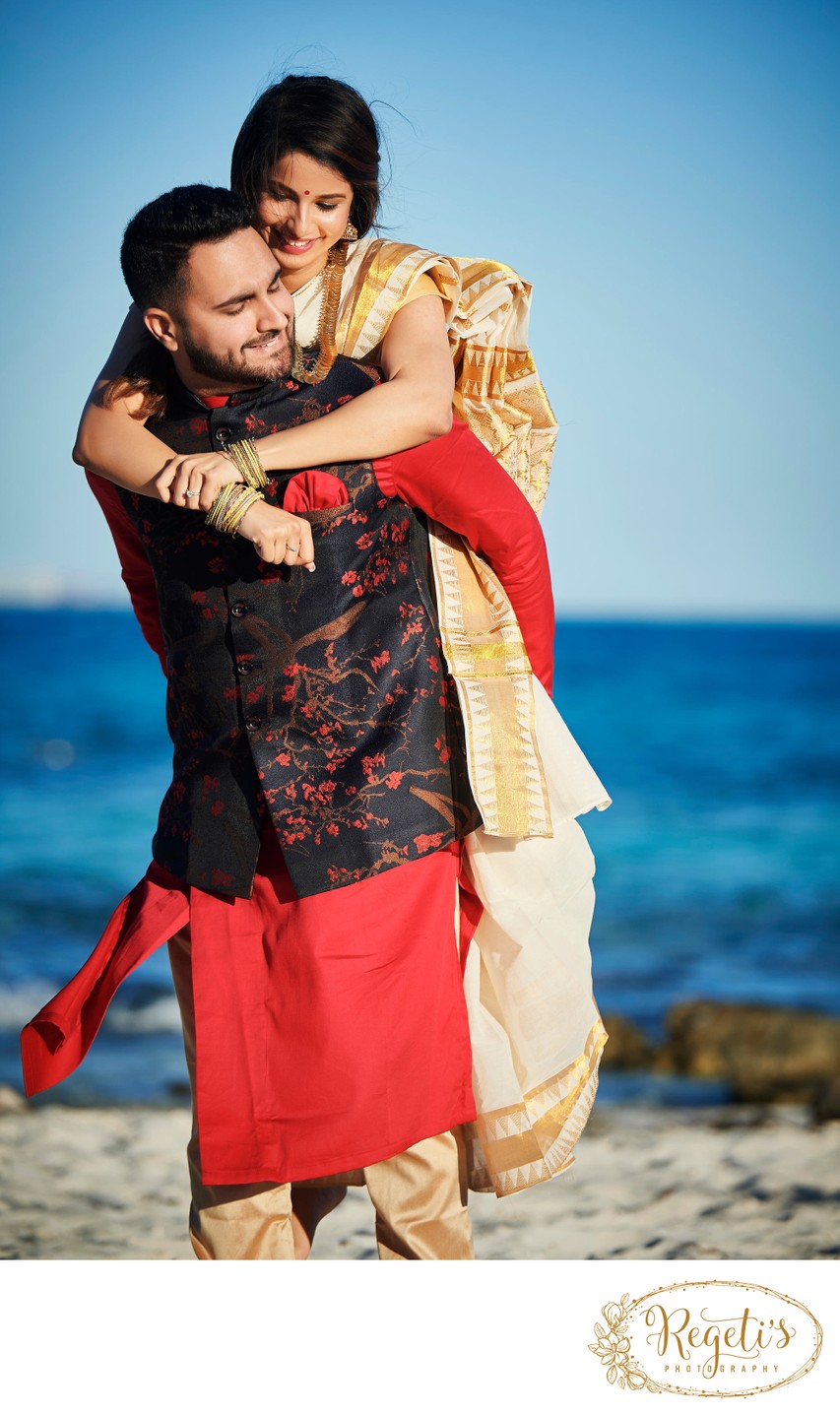 Anuj and Shruthi’s Pre-Wedding Beach Photoshoot at the Lighthouse