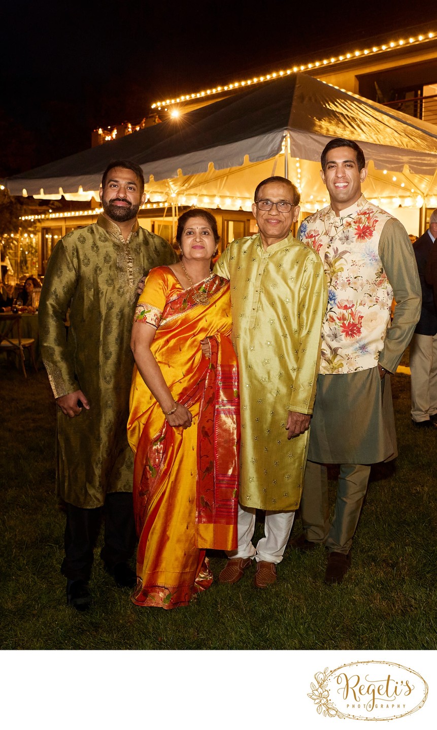 Wedding mehndi event celebrations and ceremony at bride’s private residence in Charlottesville, Virginia