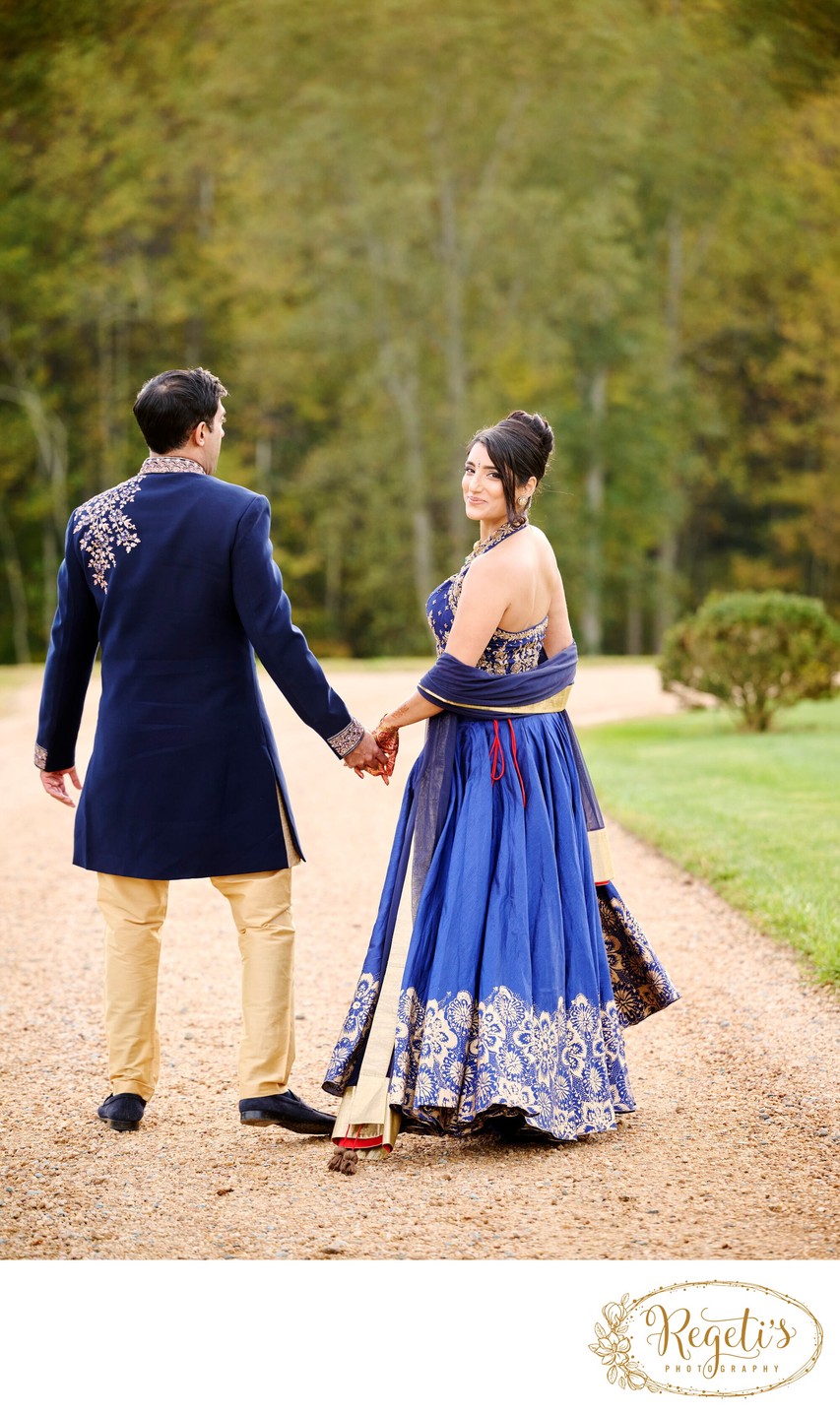 Wedding sangeet event celebrations and ceremonies at the Castle Hill Cider in Keswick, Virginia