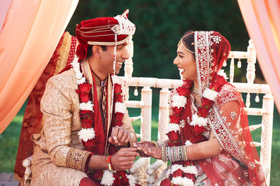 Indian Bride and Groom Ring Exchange Ceremony