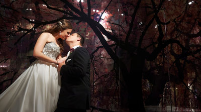 Bride and Groom at the Park Hyatt Cherry Blossom Box