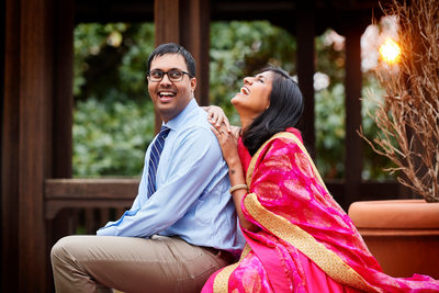 Cherry Blossom E-session Photos of South Indian Couple