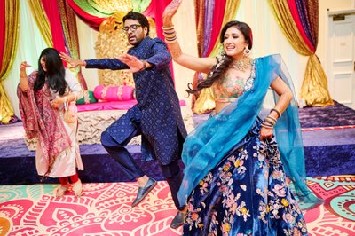 Tushina and Shrey’s dancing at their Sangeet