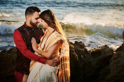 Anuj and Shruthi’s Pre-Wedding Beach Photoshoot at the Lighthouse